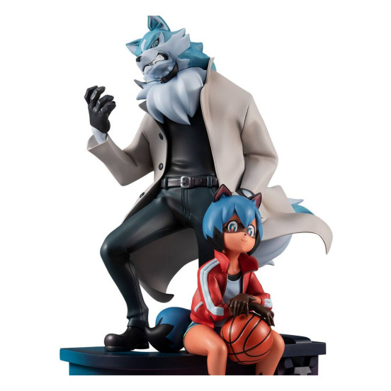 BNA: Brand New Animal Statuette Michiru Kagemori & Shirou Ogami