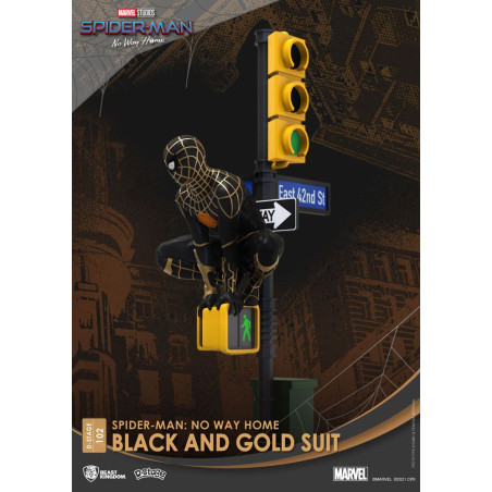 Spider-Man: No Way Home diorama PVC D-Stage Spider-Man Black and Gold Suit