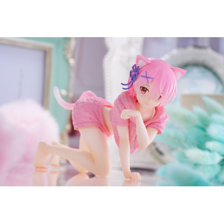 Re:Zero statuette PVC Desktop Cute Figure Ram Cat Roomwear Ver