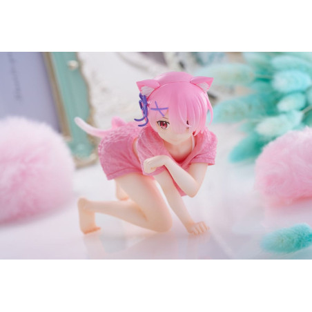 Re:Zero statuette PVC Desktop Cute Figure Ram Cat Roomwear Ver