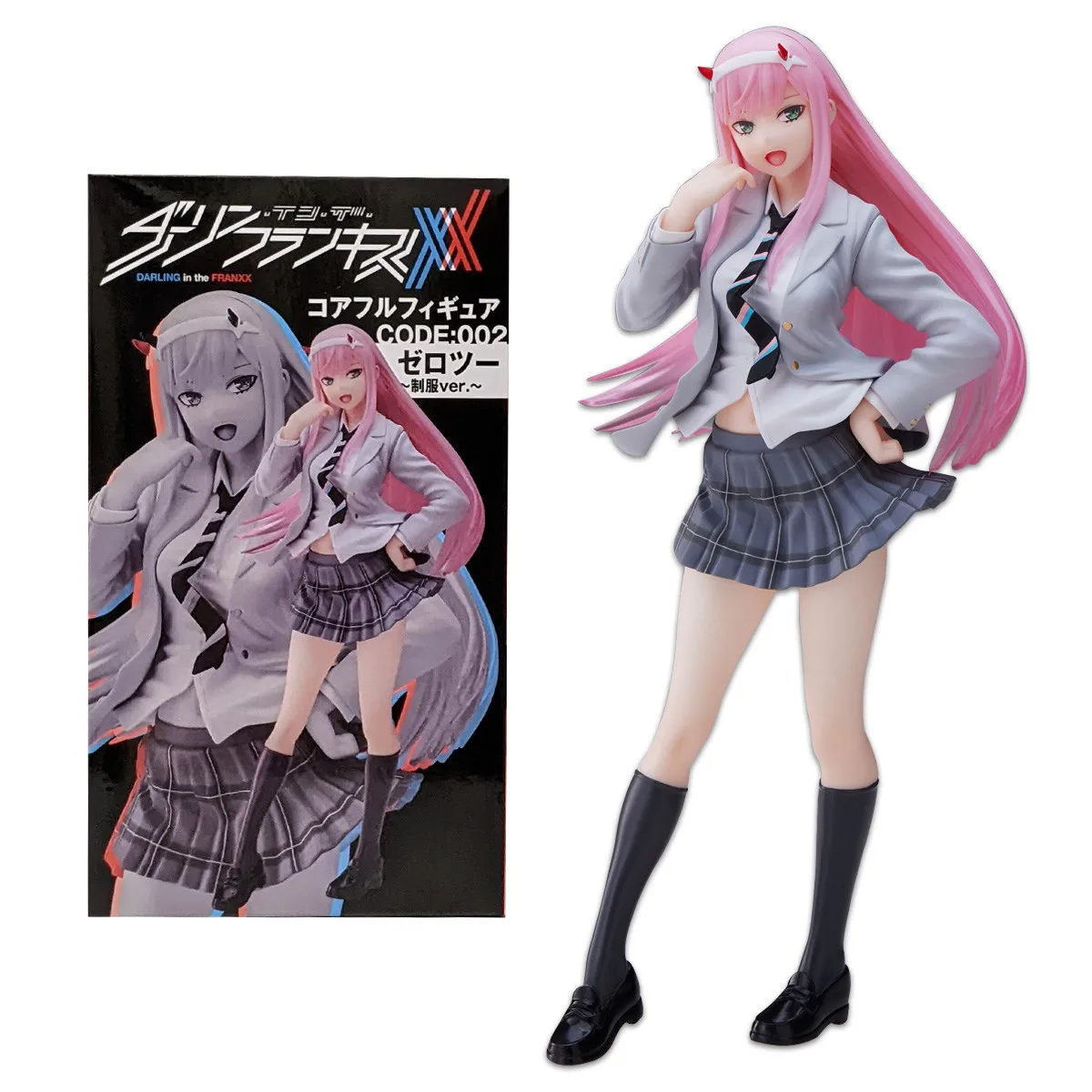 Figurine Manga Zero Two en uniforme scolaire - Darling in the Franxx